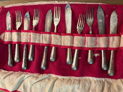 Fischbesteck versilbert - , im