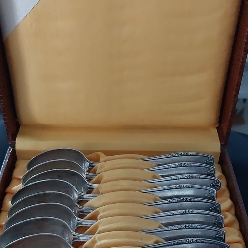 Versilbertes löffel set - versilbertes, löffel-set